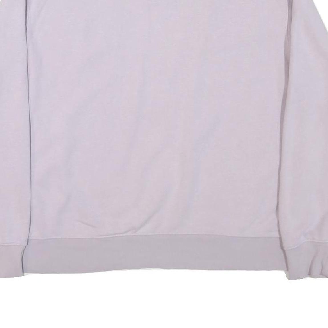 CAT Womens White Crew Neck Sweatshirt M Cotton Blend Casual Logo