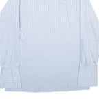 SCHILD Mens Blue Striped Shirt M Classic Button Down Polyester Blend