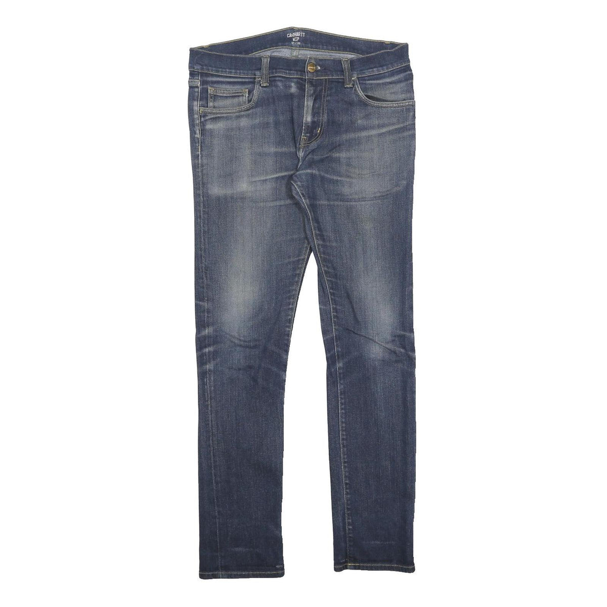 CARHARTT WIP Mens Jeans Blue Slim Skinny Denim Medium W31 L32 Casual Zip