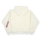 ALPHA INDUSTRIES MA-1 OS Hooded Teddy Jacket Womens White Jacket M Sherpa Fleece