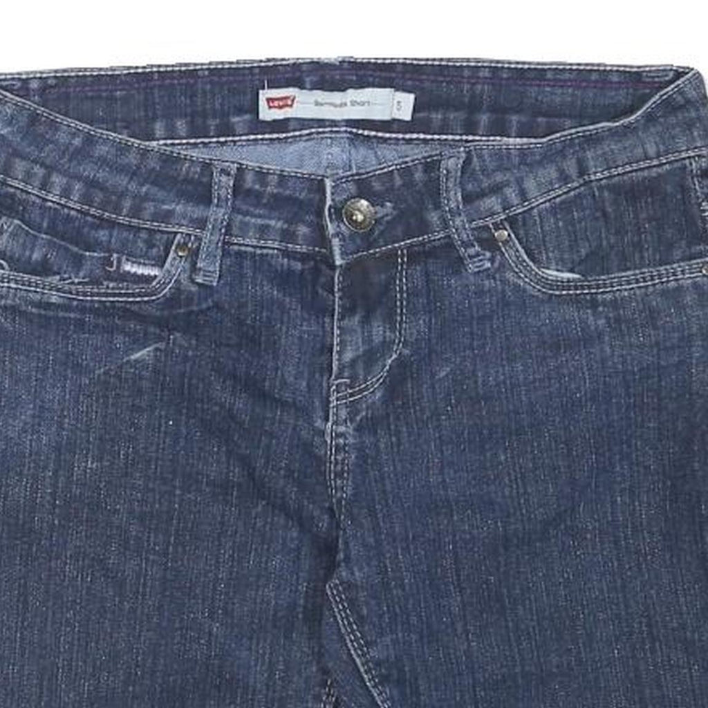 LEVIS Womens Denim Blue Casual Shorts M W30 Raw Edge Hem Classic Fit