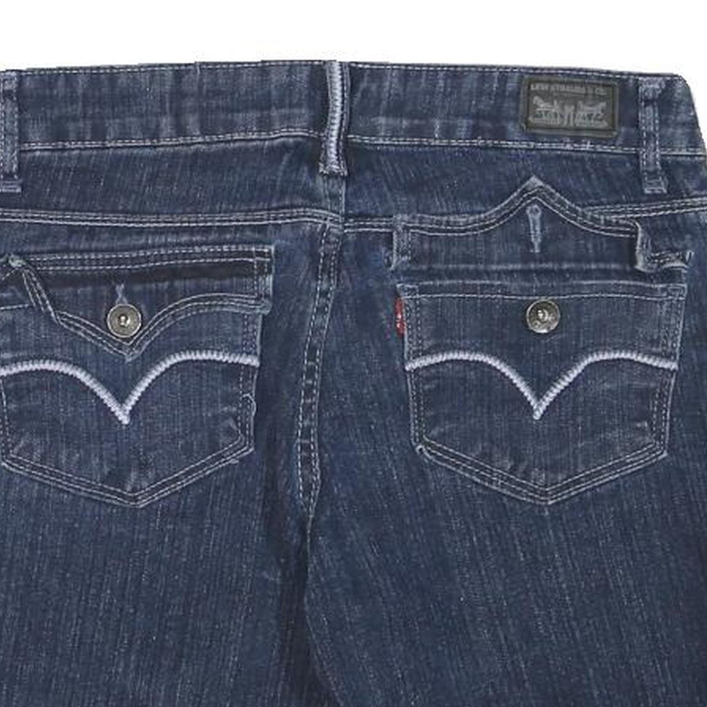 LEVIS Womens Denim Blue Casual Shorts M W30 Raw Edge Hem Classic Fit