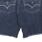 LEVIS Womens Denim Blue Casual Shorts M W30 Raw Edge Hem Classic Fit
