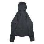 JACK WOLFSKIN Womens Black Outdoor Jacket UK 8 Polyester Hooded Zip Floral