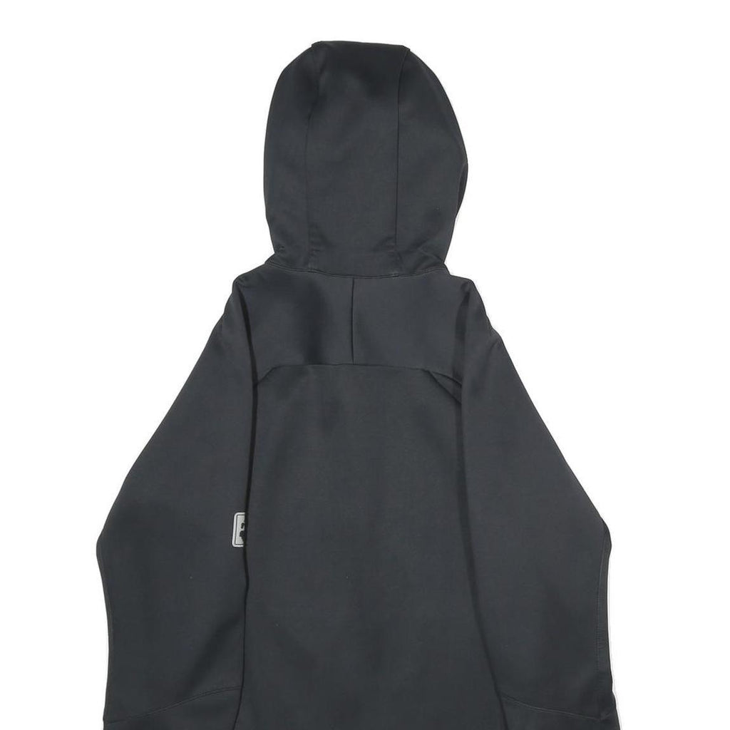 JACK WOLFSKIN Womens Black Outdoor Jacket UK 8 Polyester Hooded Zip Floral