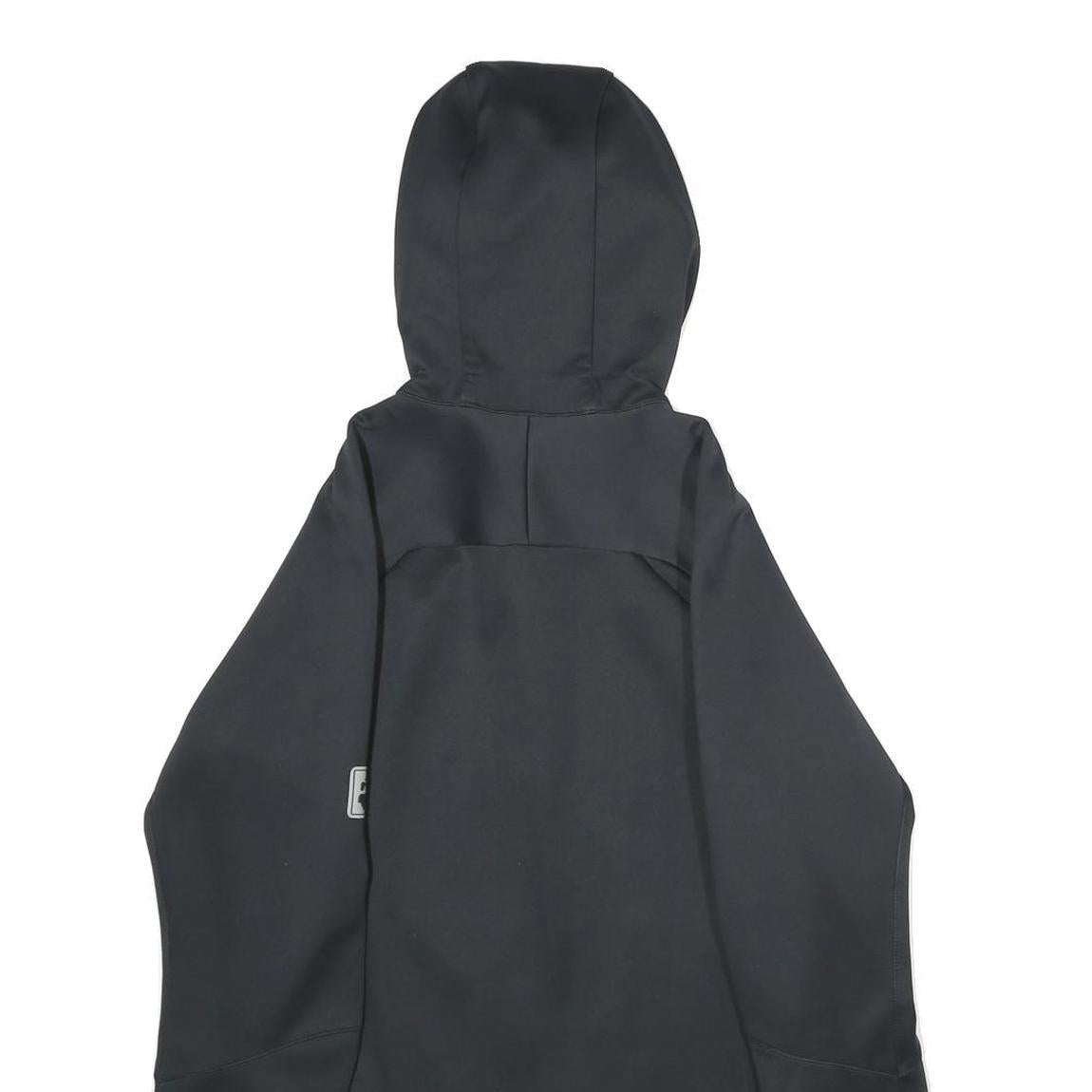 JACK WOLFSKIN Womens Black Outdoor Jacket UK 8 Polyester Hooded Zip Floral