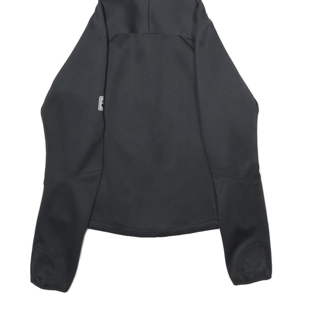 JACK WOLFSKIN Womens Black Outdoor Jacket UK 8 Polyester Hooded Zip Floral