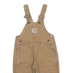 CARHARTT Boys Beige Cotton Regular Fit Dungarees 2Y W26 L9 Practical Comfort