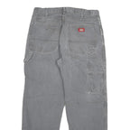 DICKIES Mens Grey Regular Fit Workwear Denim Jeans W32 L32 Cotton Blend Zip
