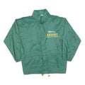 Mens Green Basket Graphic Polyester Blend Zip Jacket M Casual Sportswear
