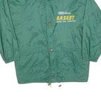 Mens Green Basket Graphic Polyester Blend Zip Jacket M Casual Sportswear