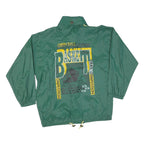 Mens Green Basket Graphic Polyester Blend Zip Jacket M Casual Sportswear