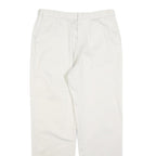 DOCKERS Womens Cotton Blend White Regular Straight Trousers W32 L32 Casual Zip