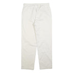 DOCKERS Womens Cotton Blend White Regular Straight Trousers W32 L32 Casual Zip