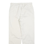 DOCKERS Womens Cotton Blend White Regular Straight Trousers W32 L32 Casual Zip