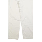 DOCKERS Womens Cotton Blend White Regular Straight Trousers W32 L32 Casual Zip