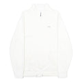VANS Mens White Half Zip Sweatshirt M Cotton Blend Casual Pullover