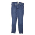 LEVI'S Womens Slim Blue Denim Raw Hem Zip Slim Fit Jeans W29 L27