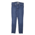 LEVI'S Womens Slim Blue Denim Raw Hem Zip Slim Fit Jeans W29 L27