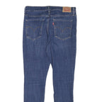 LEVI'S Womens Slim Blue Denim Raw Hem Zip Slim Fit Jeans W29 L27