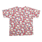 SOUTHERN LADY Womens Red Floral Print Short Sleeve Round Neck Top S Casual