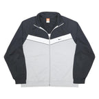 NIKE Mens Black & Grey Track Jacket 2XL Polyester Zip Sportswear Retro Design