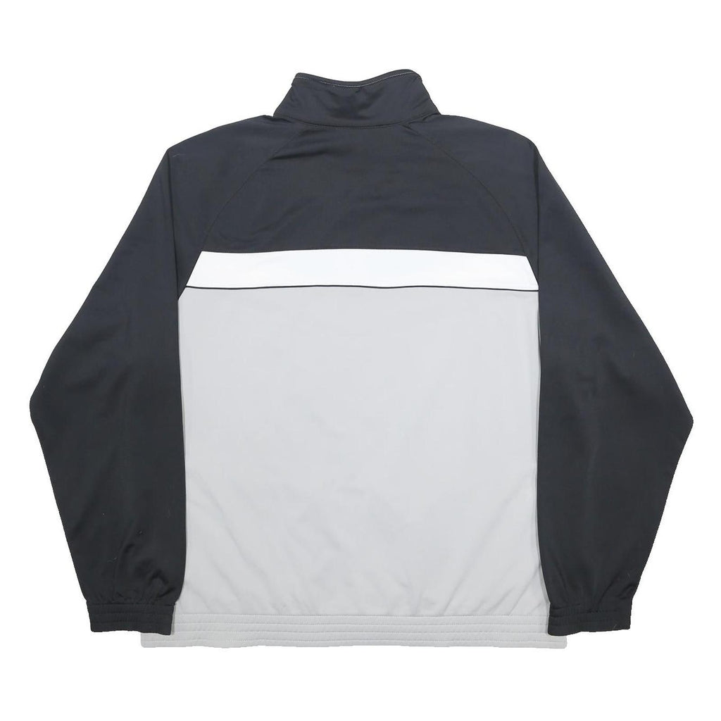 NIKE Mens Black & Grey Track Jacket 2XL Polyester Zip Sportswear Retro Design