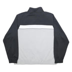 NIKE Mens Black & Grey Track Jacket 2XL Polyester Zip Sportswear Retro Design