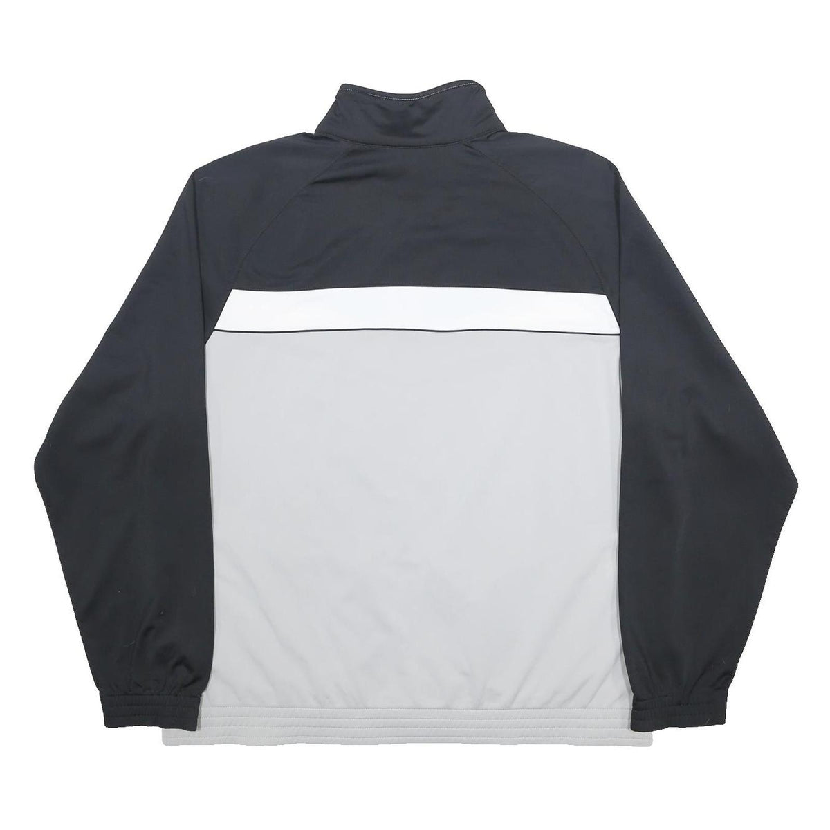 NIKE Mens Black & Grey Track Jacket 2XL Polyester Zip Sportswear Retro Design