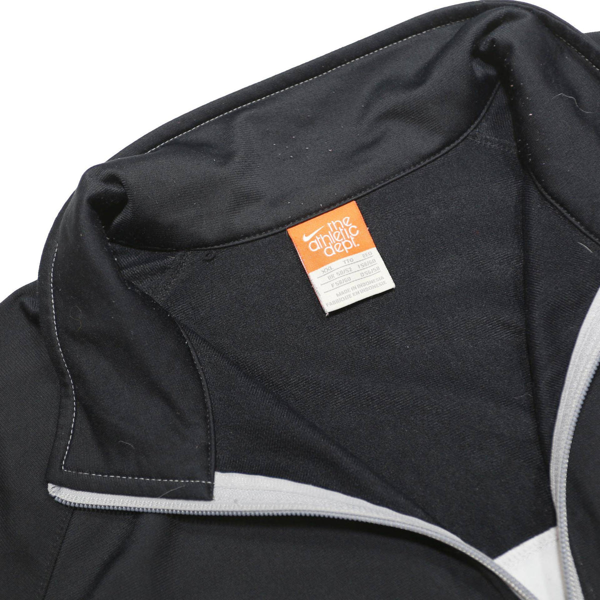 NIKE Mens Black & Grey Track Jacket 2XL Polyester Zip Sportswear Retro Design