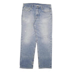 CARHARTT Mens Relaxed Blue Denim Light Wash W40 L33 Casual Cotton Zip Jeans