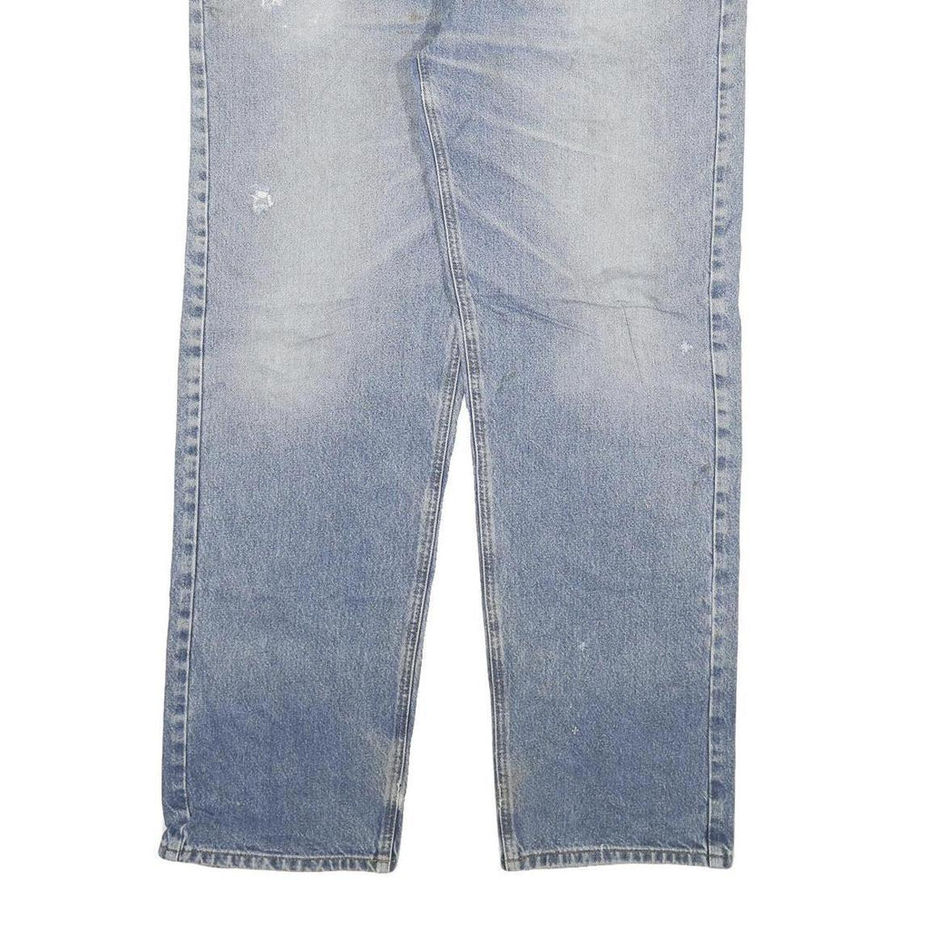 CARHARTT Mens Relaxed Blue Denim Light Wash W40 L33 Casual Cotton Zip Jeans