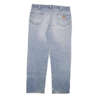 CARHARTT Mens Relaxed Blue Denim Light Wash W40 L33 Casual Cotton Zip Jeans