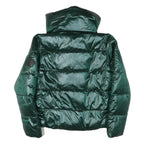 DKNY Womens Green Puffer Jacket L Polyester Blend Zip Outdoor Winter Warm