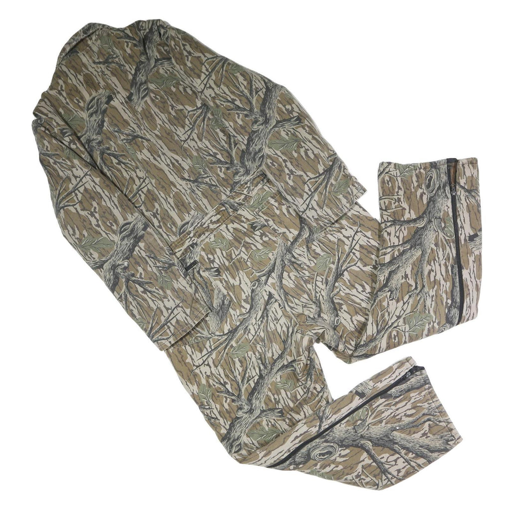 COMMANDER Mens Beige Brown Cotton Blend Dungarees L W40 L28 Camouflage Relaxed