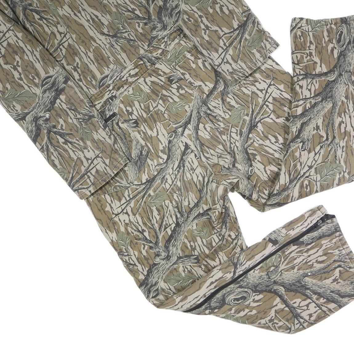 COMMANDER Mens Beige Brown Cotton Blend Dungarees L W40 L28 Camouflage Relaxed