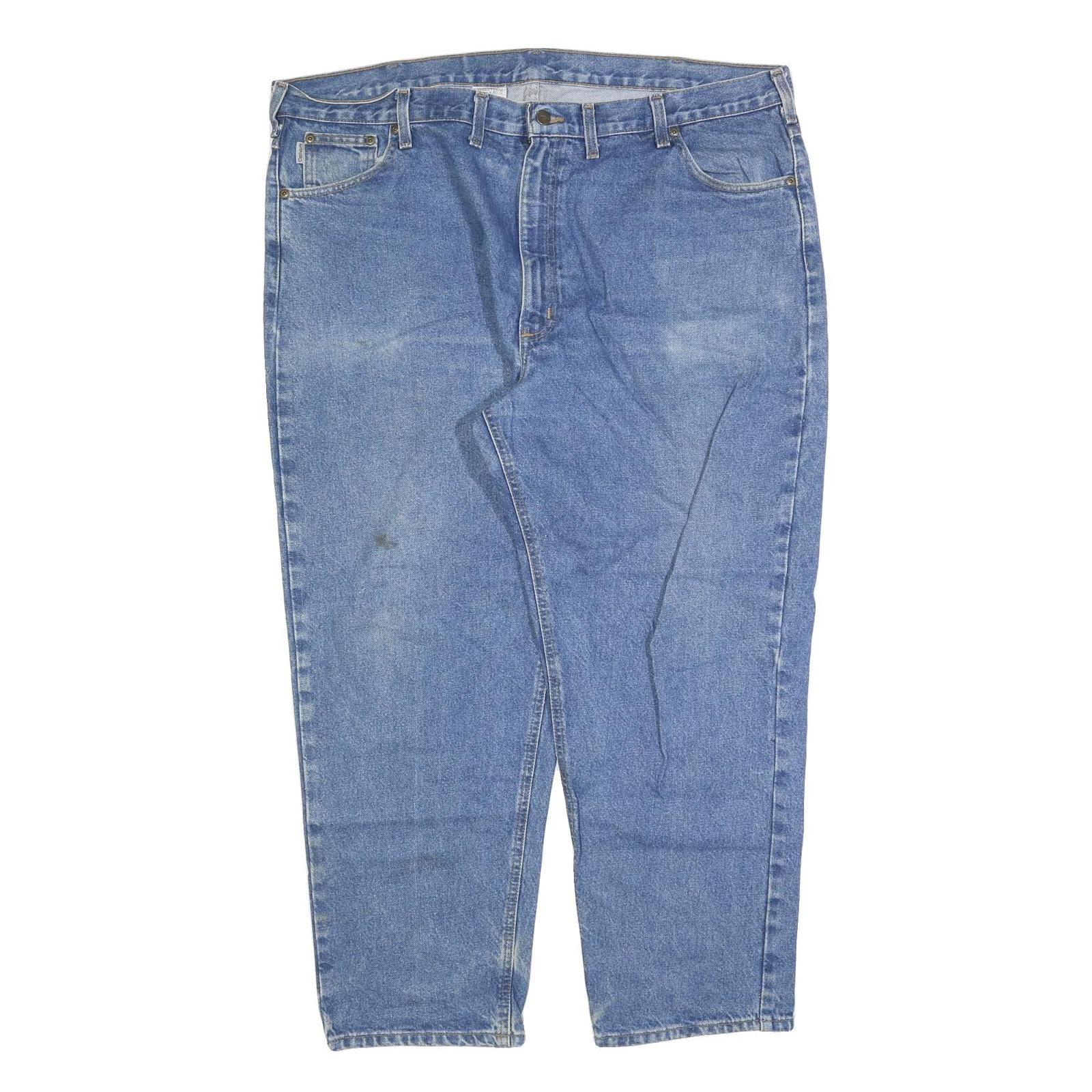 CARHARTT Mens Jeans Blue Relaxed Straight Denim Medium W46 L30 Workwear Durable