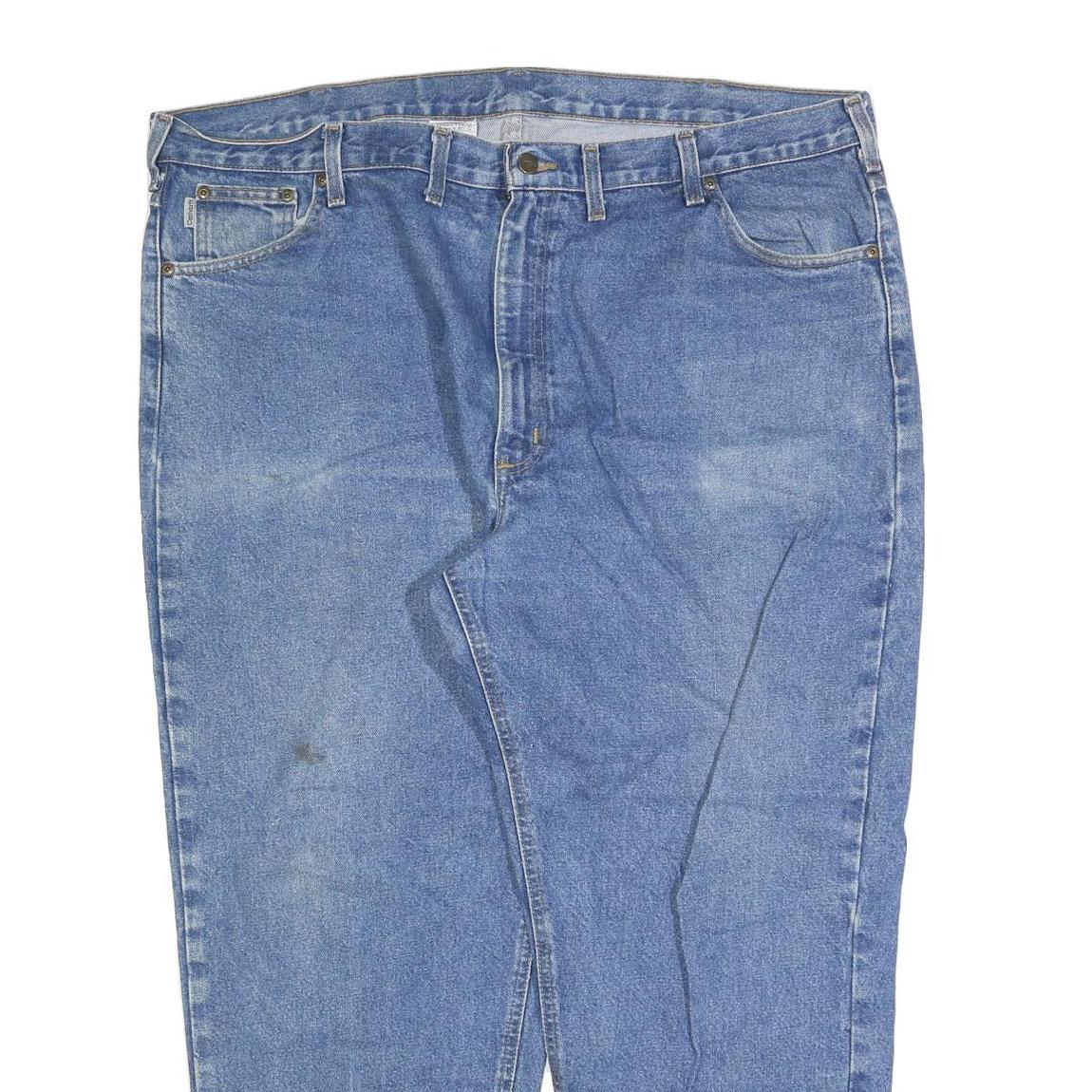 CARHARTT Mens Jeans Blue Relaxed Straight Denim Medium W46 L30 Workwear Durable