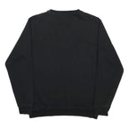 KAPPA Mens Black XL Crew Neck Sweatshirt Cotton Blend Pullover Logo Graphic