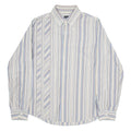 BOSS Mens Shirt Beige Striped Long Sleeve L