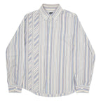 BOSS Mens Shirt Beige Striped Long Sleeve L