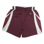 NIKE Mens Shorts Maroon & White Casual M W27 Sportswear Polyester Athletic