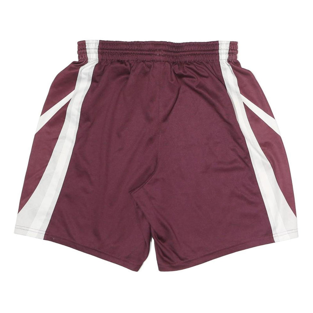 NIKE Mens Shorts Maroon & White Casual M W27 Sportswear Polyester Athletic