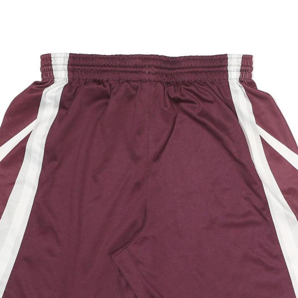 NIKE Mens Shorts Maroon & White Casual M W27 Sportswear Polyester Athletic