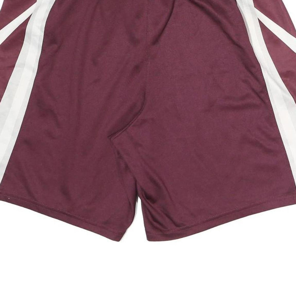NIKE Mens Shorts Maroon & White Casual M W27 Sportswear Polyester Athletic