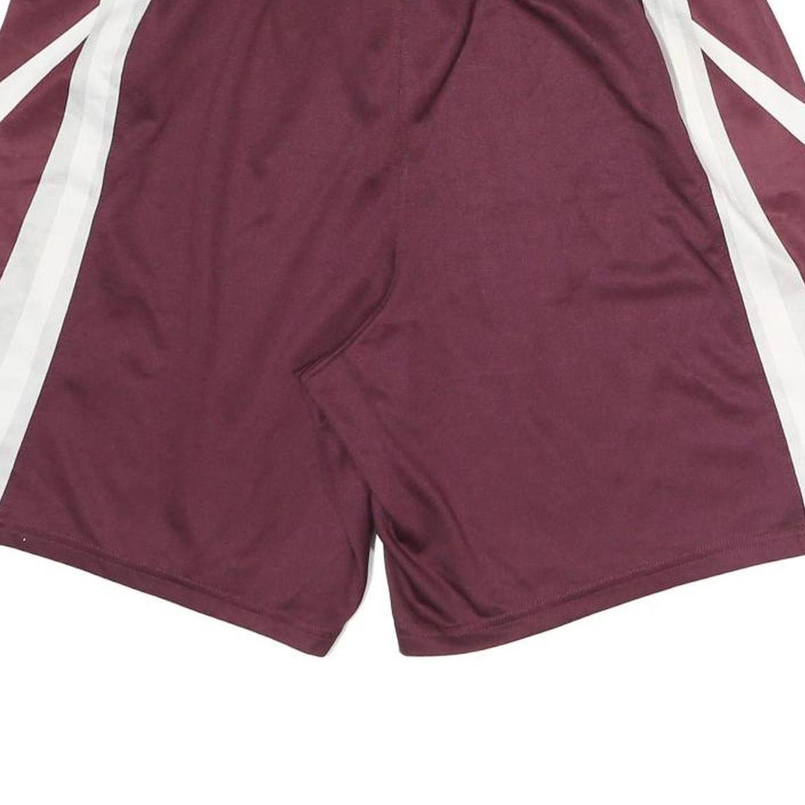 NIKE Mens Shorts Maroon & White Casual M W27 Sportswear Polyester Athletic