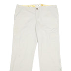 OLD NAVY Womens Cotton Beige Relaxed Straight Trousers W40 L34 Casual Zip Cargo