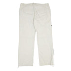 OLD NAVY Womens Cotton Beige Relaxed Straight Trousers W40 L34 Casual Zip Cargo