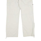 OLD NAVY Womens Cotton Beige Relaxed Straight Trousers W40 L34 Casual Zip Cargo