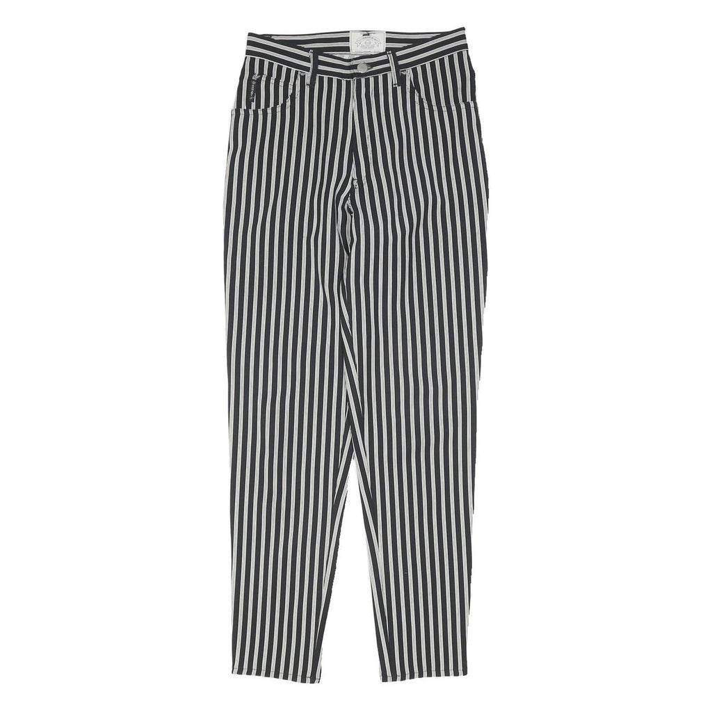 ARMANI JEANS Womens Black & White Classic Straight Trousers W27 L30 Stylish